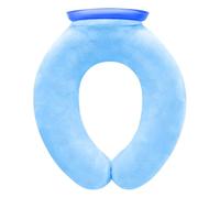 850ml U-Shaped Hot Water Bottle with Soft Cover - Wide Opening for Adding Ice Cubes or Hot Water, for Neck Pain Relief and Hot & Cold Therapy at Home or in The Office (Dark Blue)