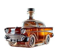 850ml Whiskey Decanter with 2 Glasses, Elegant Spirits Bottle for Bourbon Scotch Rum, Unique Gift for Men Dad Husband, Wedding Anniversary Present car-b