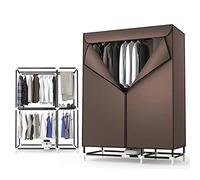 850W Electric Heated Clothes Dryer with 30kg Capacity Energy Saving Stainless Steel Airer for Home Use Digital Timer for Apartment Brown Standard Size