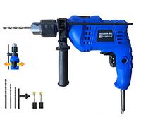 850W Electric Impact Drill Hammer 3000RPM Rotary Hammer Drill Hand Corded Hammer Drill Set Variable-Speed Trigger, 360° Rotating Handle for Drilling in Wood, Steel, Concrete #WZ02