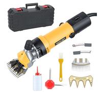 850W Electric Sheep Shears,6 Speed Adjustable, Heavy Duty Livestock Clippers with 2 Durable Blades,Wool Shearing Machine for Sheep Goats Alpacas, Farm Animal Grooming Kit with Toolbox (Orange)