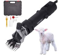 850W Electric Sheep Shears, Sheep Clippers with 6-Speed Adjustment & Professional 13 Teeth Blade, Stainless Steel Blade Electric Wool Shears for Goats Cattle Farm Livestock Black 9-Teeth