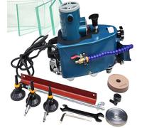 850W Glass Edge Polishing Machine, Straight Round Bevelled Glass Edging Grinder, Speed 8000r/Min, Thickness Range 3-12 mm, Variable Speed, for Glass Beveling Polishing