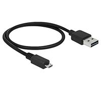 85156 USB 2.0 cable, gold-plated, 500mm, black, 24AWG/28AWG, 480Mbps, DELOCK