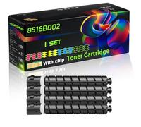 8516B002 8517B002 8518B002 8519B002 Compatible for Canon Toner Cartridge with Chip imageRUNNER Advance C250i imageRUNNER Advance C350iF Printers (4-Pack BK/C/M/Y)