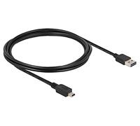 855554 cable USB 2.0 gold plated 2m black 24AWG, 28AWG 480Mbps DELOCK