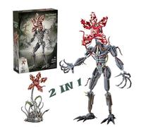 858Pcs Strange Cannibal Flower Building Blocks, 2-in-1 Monster Figure Model