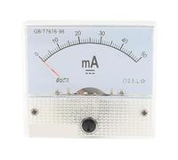 85C1 Analog Current Panel Meter DC 1mA 20mA 30mA 50mA 100mA 200mA 500mA Ammeter for Circuit Testing Ampere Tester Gauge 1 PCS(0-100mA)