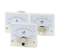 85C1 DC Ammeter Microampere Pointer Meter 20uA 25uA 30uA 50uA 100uA 200uA 300uA 500uA 1000uA Panel 1Pcs(DC AMMETER_25UA)