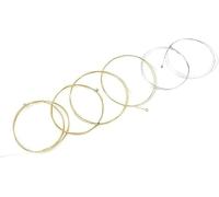 85cm Pack of 6 Guitar Strings Replacement Steel String for Acoustic Guitar 4 Brass 2 Silver Set Strings