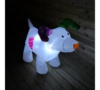 85cm The Snowman And The Snowdog Indoor Outdoor Light Up Christmas Inflatable Samuel Alexander White One Size