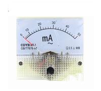 85L1-mA 2mA 3mA 5mA 10mA 15mA 20mA 30mA 50mA 75mA AC White Plastic Shell Analog Panel AMP Meter Ammeter 1Pcs(20mA)