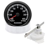 85mm 0-190ohm Rudder Angle Gauge For Boat Marine Indicator Sensor With Red LED Backlight(White)