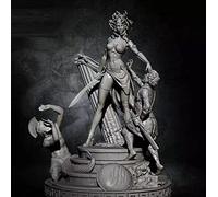85mm Ancient Demon Female Warrior and Slave Resin Figure Kit, Unassembled and Unpainted Miniatures / Xk-7392 Goodmoel