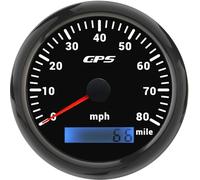 85mm Boat GPS Speedometer 0-80MPH Car Odometer Gauge 7 Colors Backlight With GPS Antenna for Car Motorcycle Boat Marine Truck