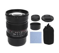 85mm F1.4 Manual Focus Fixed Lens 85mm F1.4 Large Aperture Telephoto Lens 85mm F1.4 Full Frame Lens with Lens Hood and Storage Bag for NEX E Mount Mirrorless Cameras