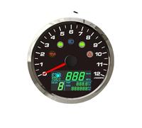 85mm GPS Speedometer 0-299km/h MPH with 0-12000RPM Tachometer beam Turn light Oil pressure for Boat Motorcycle 12V 24V