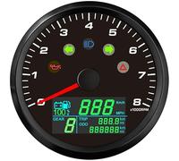 85mm GPS Speedometer 0-299MPH km/h with 0-8000RPM Tachometer Fuel Level Gauge Voltmeter Speed Meter For 12V 24V Car Boat Marine Yacht