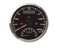 85mm GPS Speedometer Odometer Antenna 125 Km/h 200km/h With Tachometer 0-8000 RPM Over Speed Buzzer Alarm 2IN1 Tacho Gauge Boat Yacht(200kmh 8000RPM-01)