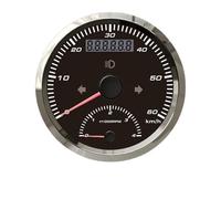 85mm GPS Speedometer Odometer Antenna 125 Km/h 200km/h With Tachometer 0-8000 RPM Over Speed Buzzer Alarm 2IN1 Tacho Gauge Boat Yacht(60kmh 4000RPM-01)