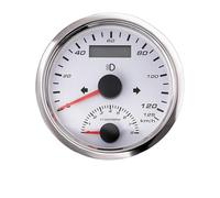 85mm GPS Speedometer Odometer Antenna 125 Km/h 200km/h With Tachometer 0-8000 RPM Over Speed Buzzer Alarm 2IN1 Tacho Gauge Boat Yacht(125kmh 8000RPM)