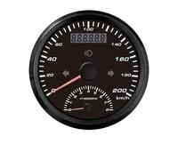 85mm GPS Speedometer Odometer Antenna 125 Km/h 200km/h With Tachometer 0-8000 RPM Over Speed Buzzer Alarm 2IN1 Tacho Gauge Boat Yacht(200kmh 8000RPM-02)