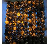 85pcs 4mm Natural Flame Yooperlite Stone Beads Round Healing Energy Power Stone Beads for Jewelry Making DIY Bracelet Necklace Earrings 15"