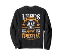 85rd Birthday Vintage Legends Born in 1941 85 Years May Sweatshirt