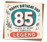 85th Birthday Card for Dad - Complete Legend Retro Typography