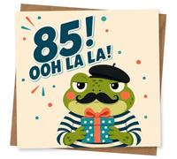 85th Birthday Card for Her, Funny Gift Frog Design