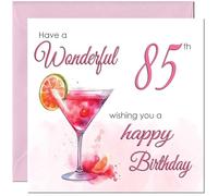 85th Birthday Card for Women - Ladies Elegant Birthday Cards for 85 year old woman Eighty Five Eighty Fifth Mum Sister Grandma Aunt Niece Nanny for her Mother Wife Girlfriend