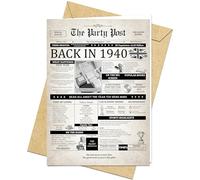 85th Birthday Card Happy Bday Jumbo Card for Men or Women Born In 1940 Big Funny Gifts for Dads or Moms Touring 85 Years Old. Vintage Party Decor Gift Ideas For Husband Wife. Retro Greeting Cards