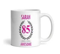 85th Birthday Gift For Women Pink Ladies Birthday Present Personalised Mug |Personalised Birthday Mug | Tea Mug | Coffee Mug | Personalised Mug | 85th Birthday | 85 Years Old |Custom Gift