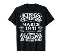 85th Birthday Gift Kings Born in March 1941 85 Years Old T-Shirt