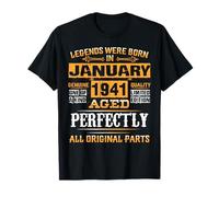 85th Birthday Gift Legends Born in January 1941 85 Yrs Old T-Shirt