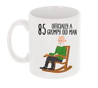 85th Birthday Gift Officially a Grumpy Old Man 11oz Mug Funny 85th Birthday Gift for Men Perfect for Dad Grandad Husband or Friend Novelty Tea Cup Coffee Mug for Grumpy Old Men 85th Birthday Mug