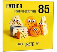 85th Father funny Birthday Card for Dad - Cheese Pun Funny Dad Birthday Card for 85 Year old Eighty Five Eighty Fifth