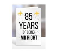 85th Wedding Anniversary Card, of being Mr Right, Gifts for Husband, Boyfriend, Fiance, Couple, Ideas, Men, Him, Male, Presents for Christmas, 85 years, A5-176b_85