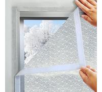 85x165cm Window Insulation Film with Magic Tape,Clear Window Cold Protection Film Winter Windproof Thermal Foil for Keep Room Warm,Easy to Install