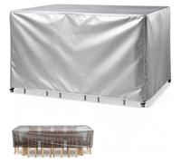 85x68x58cm Garden Furniture Covers 210D Heavy Duty Oxford Polyester High Density Pvc Garden Sofa Covers Waterproof Storage Box Cover Windproof Anti-UV for Patio & Rattan