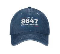 86 47 Anti Trump Hat Impeach President Vintage Cotton Washed Baseball Caps Navy Blue