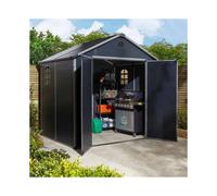 86 Airevale Plastic Apex Shed - Dark Grey