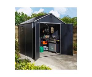 86 Airevale Plastic Apex Shed - Dark Grey