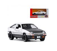 (86 black and white color box) AE86 alloy car model Initial D back-to-back sound and light door opening ornaments collection