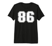 86 Number Eighty-Six Team Sports Graphic Varsity Matching Premium T-Shirt