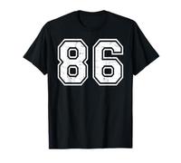 86 Number Eighty-Six Team Sports Grunge Varsity Matching T-Shirt