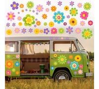 86 PCS Flowers Car Decals, Auto Stickers Waterproof Hood Vinyl Decal Car Window Stickers Auto Graphics Body Side Door Trunk Decoration for Racing SUV Truck Bus Window Wall Laptop Motorcycle