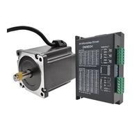 86 Step Motor NEMA34 4.5Nm 6.5Nm 8.5Nm 12Nm 6.0A Stepper Motor D14mm 2 Phase for CNC Engraving Machine High Torque 86BYG DM860H(Motor and DM860H,86BYGH118-8.5Nm)