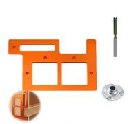 86 Switch Socket Positioning Slotted Bottom Plate, 5-in-1 Precise Positioning Mounting Template Sheet for Woodworking (with Sample Gauge + Straight Cutter)