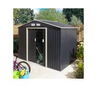 86 Trentvale Metal Apex Shed - Dark Grey